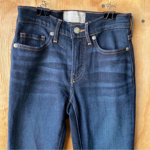 Everlane Mid Rise Skinny Dark Wash Jean - Picture 8 of 13